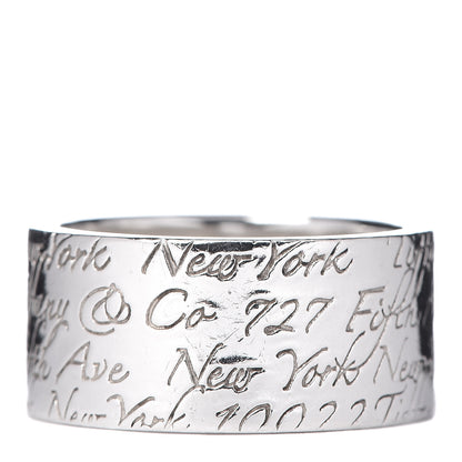 Tiffany Sterling Silver 10mm Notes Wide Ring 58 8.25 1 of 4