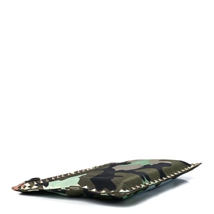 Valentino Garavani Canvas Camouflage Large Rockstud Zip Pouch Multicolor 4 of 12