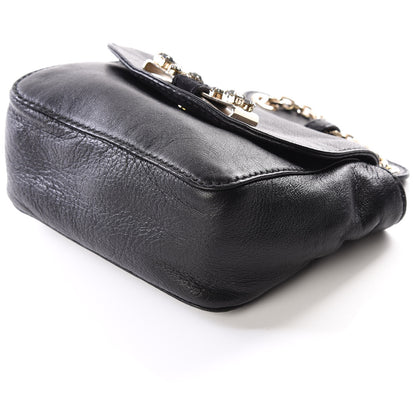 Chloe Grained Calfskin Crystal Mini Lily Crossbody Bag Black 6 of 11