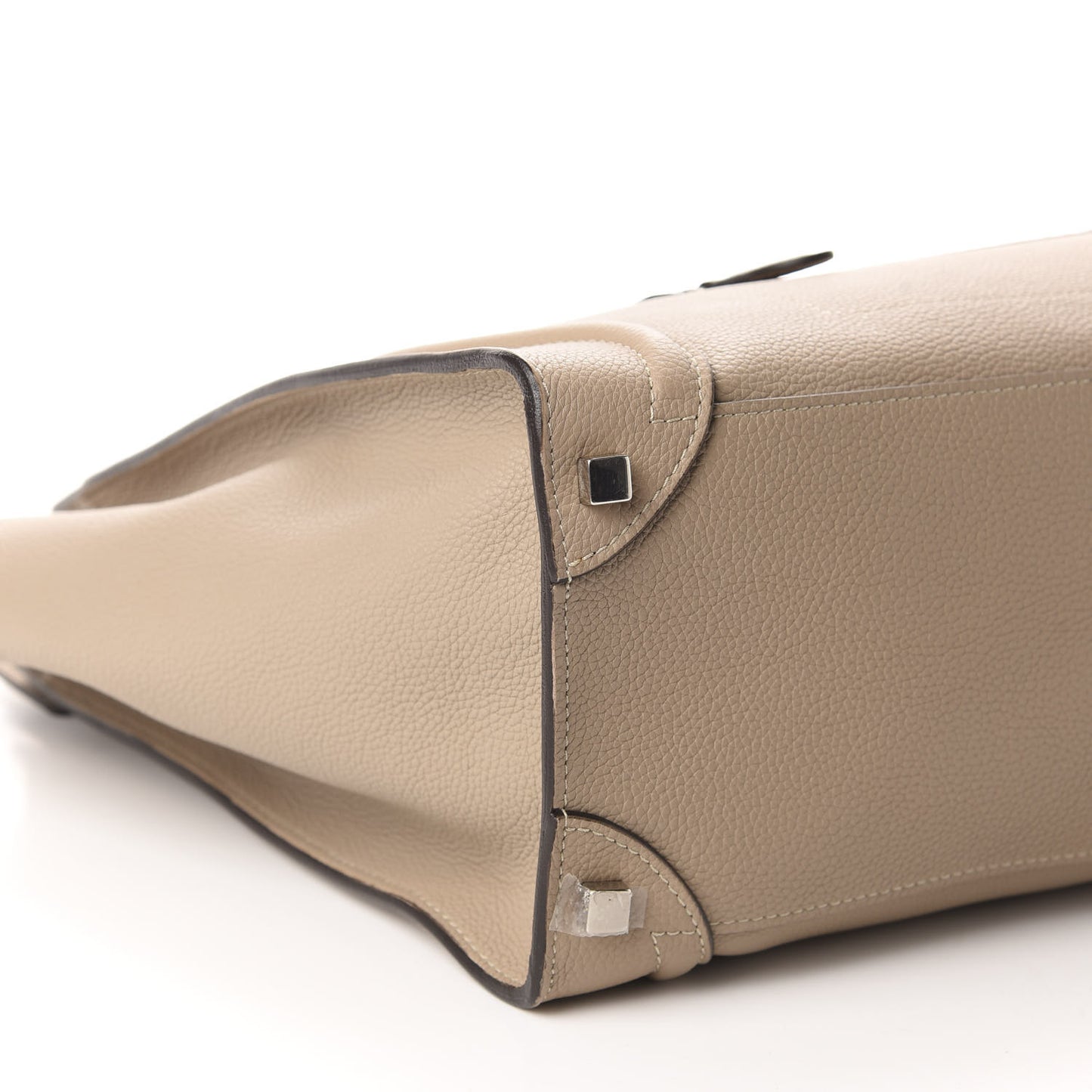 Drummed Calfskin Shoulder Luggage Dune