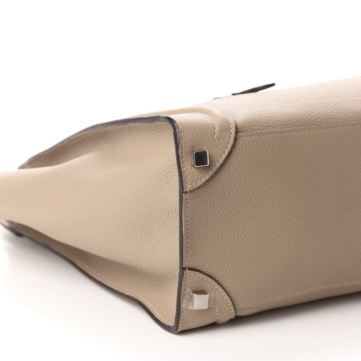 Celine Drummed Calfskin Shoulder Luggage Dune 6 of 10