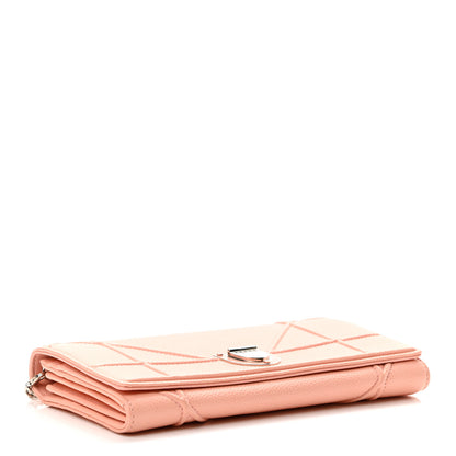 Christian Dior Grained Calfskin Diorama Croisiere Chain Wallet Rose Poudre 4 of 11