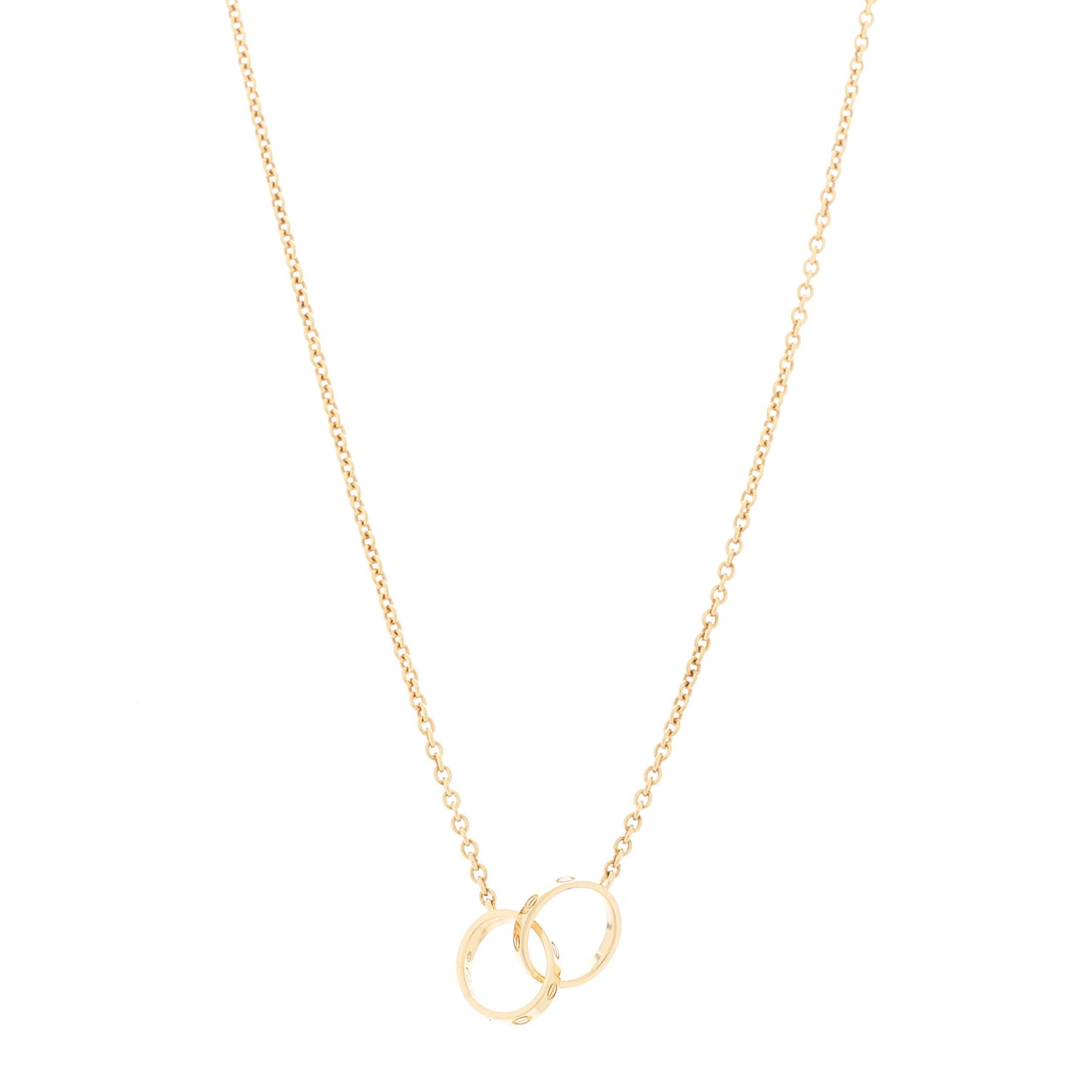 18K Yellow Gold Interlocking LOVE Necklace