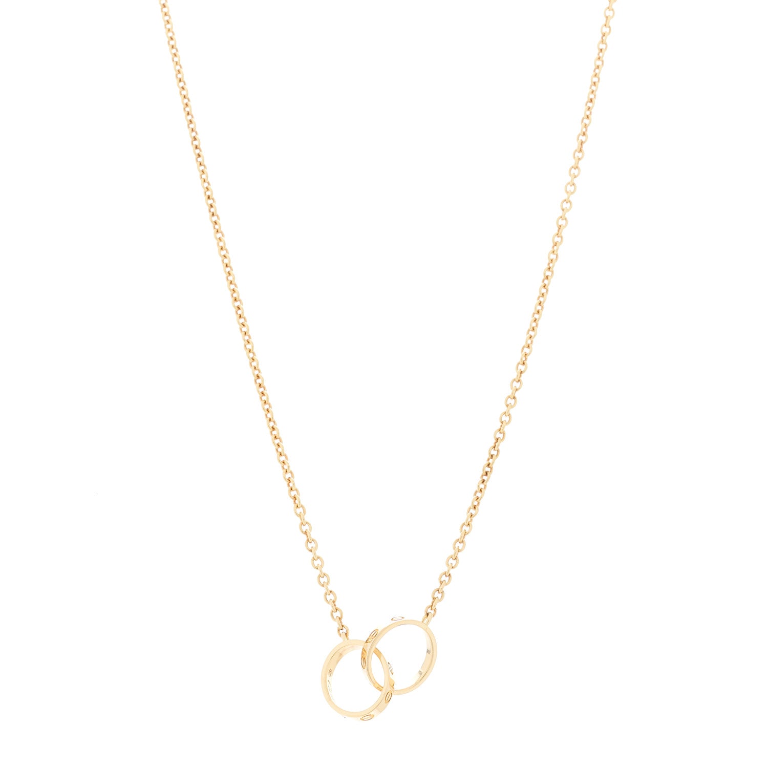 Cartier 18K Yellow Gold Interlocking LOVE Necklace 1 of 9