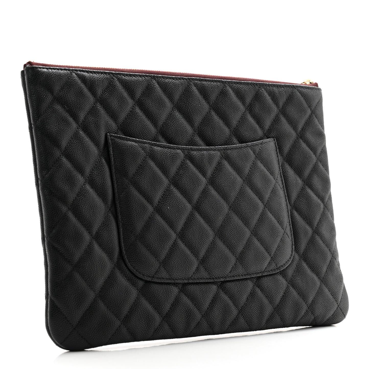 Caviar Quilted Medium Cosmetic Case Black