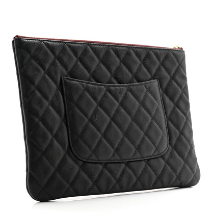 Chanel Caviar Quilted Medium Cosmetic Case Black 3 of 10