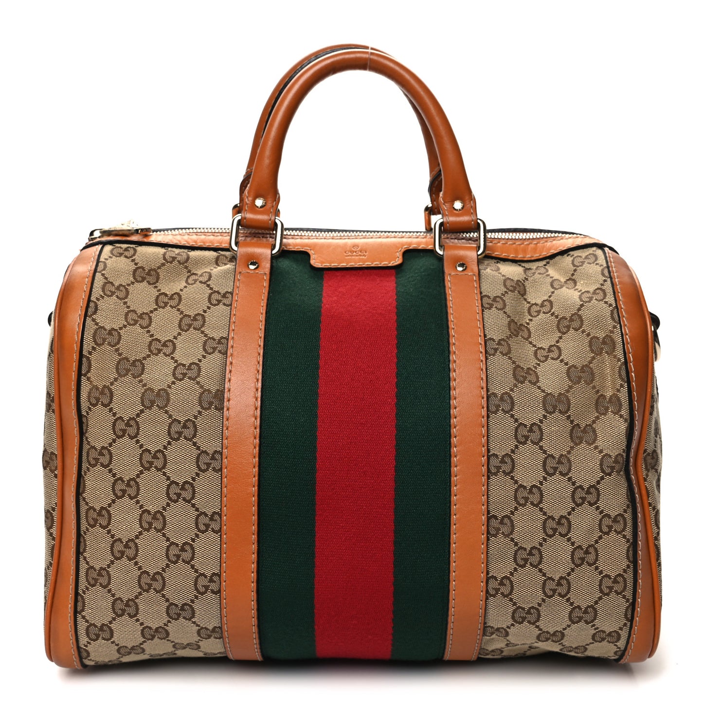 Monogram Vintage Web Medium Boston Tan Tan