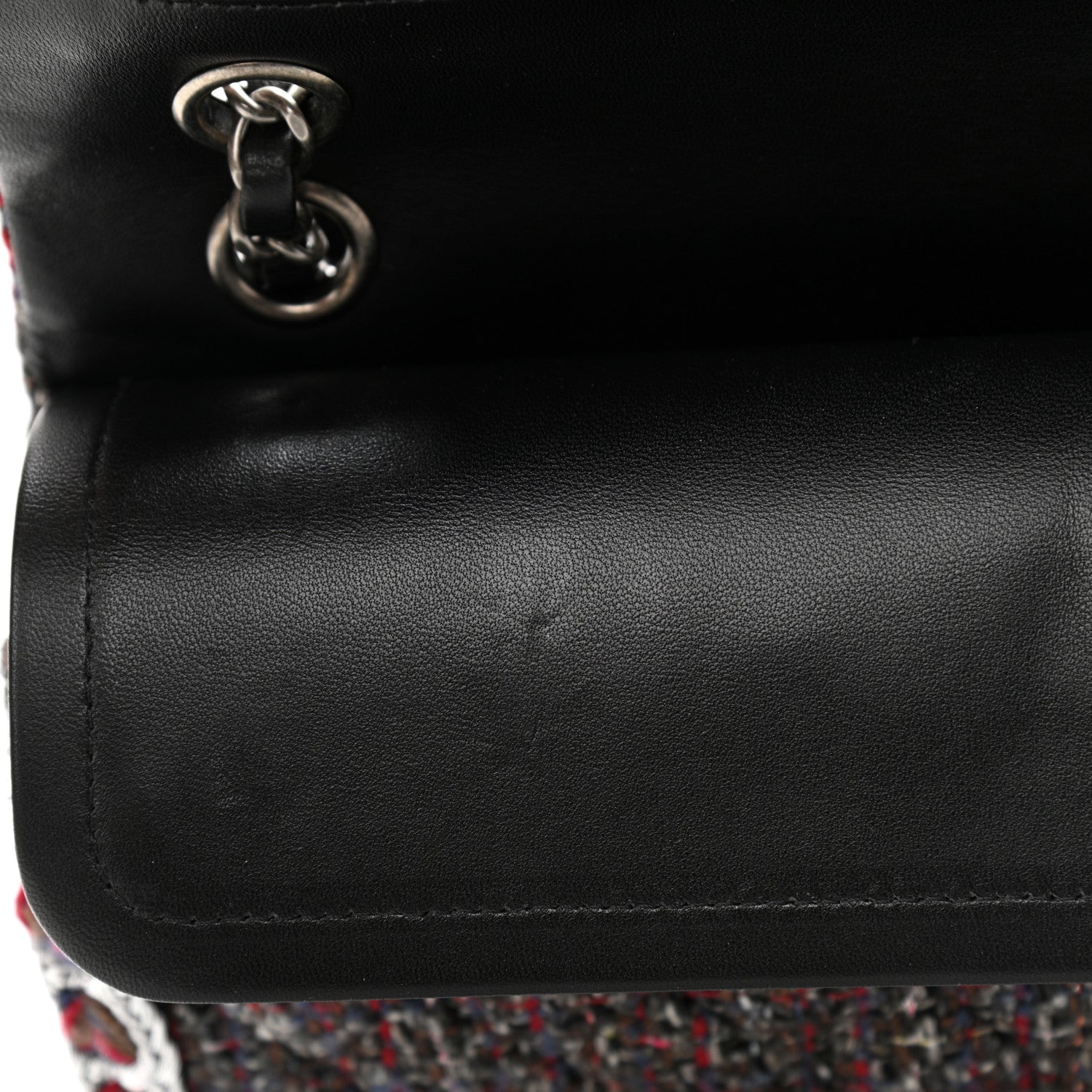 Chanel Tweed Quilted Medium Double Flap 13 of 15