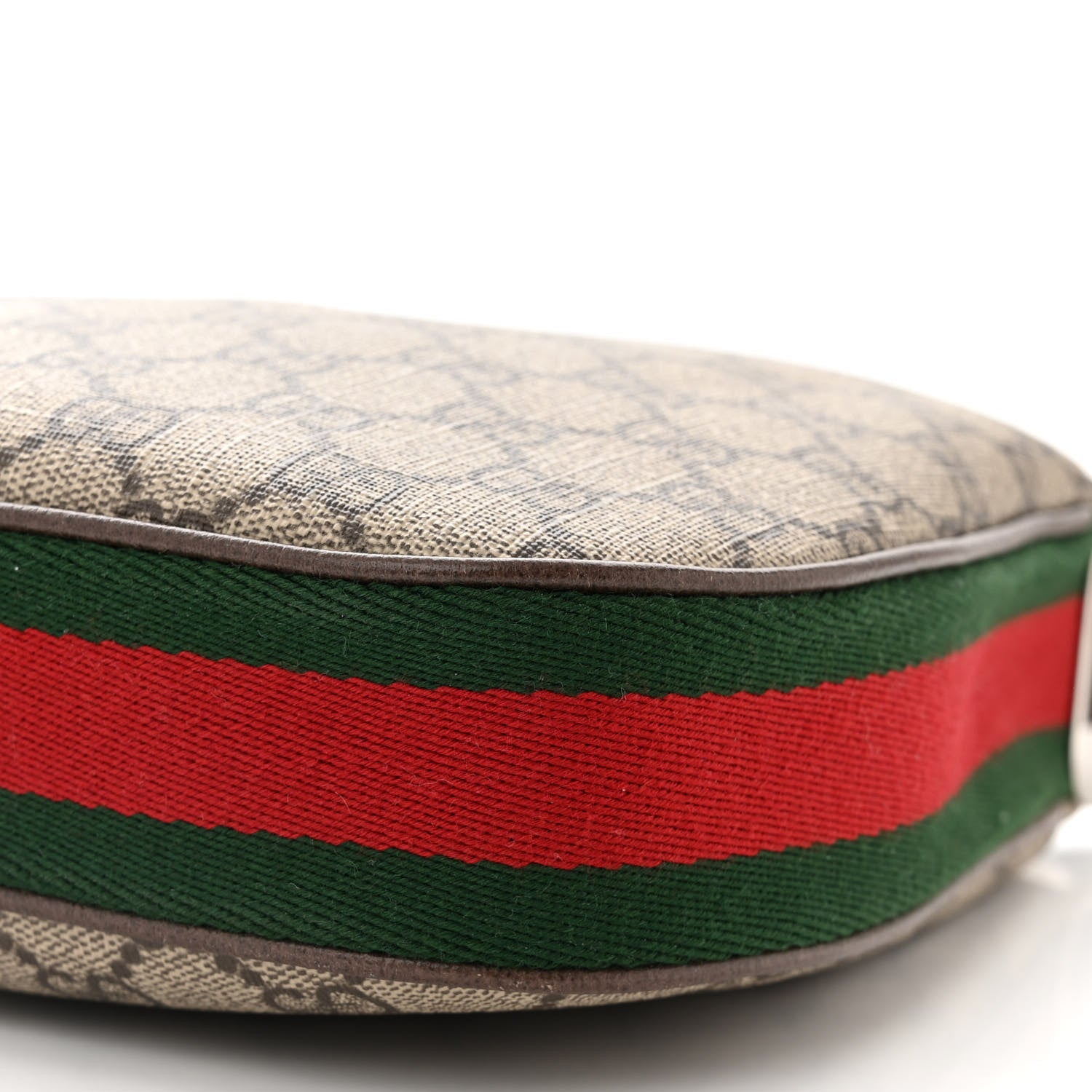 Gucci GG Supreme Monogram Textured Calfskin Web Small Attache Shoulder Bag Beige Ebony New Acero 10 of 10
