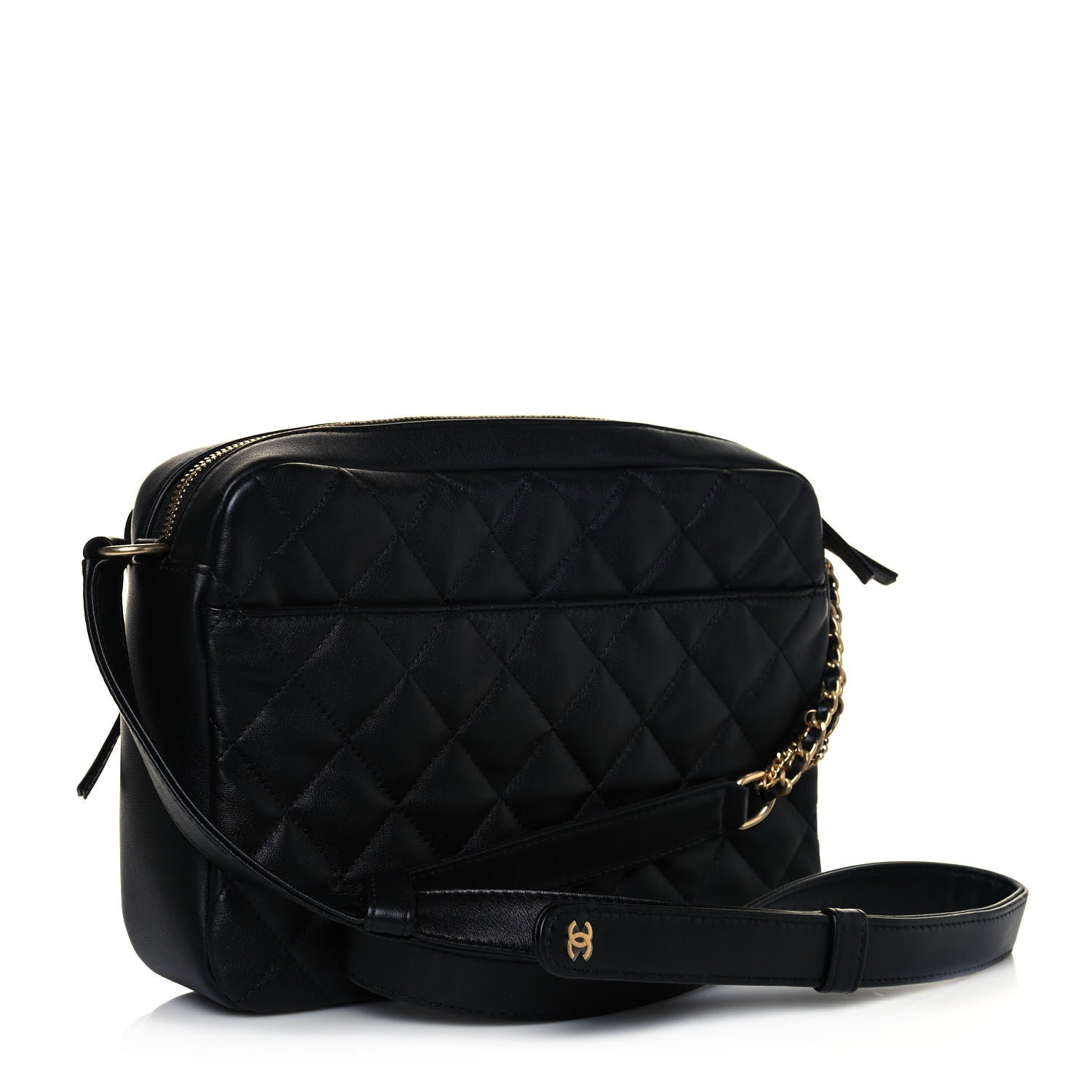 Chanel Calfskin Quilted Large Camera Case Black 3 of 13