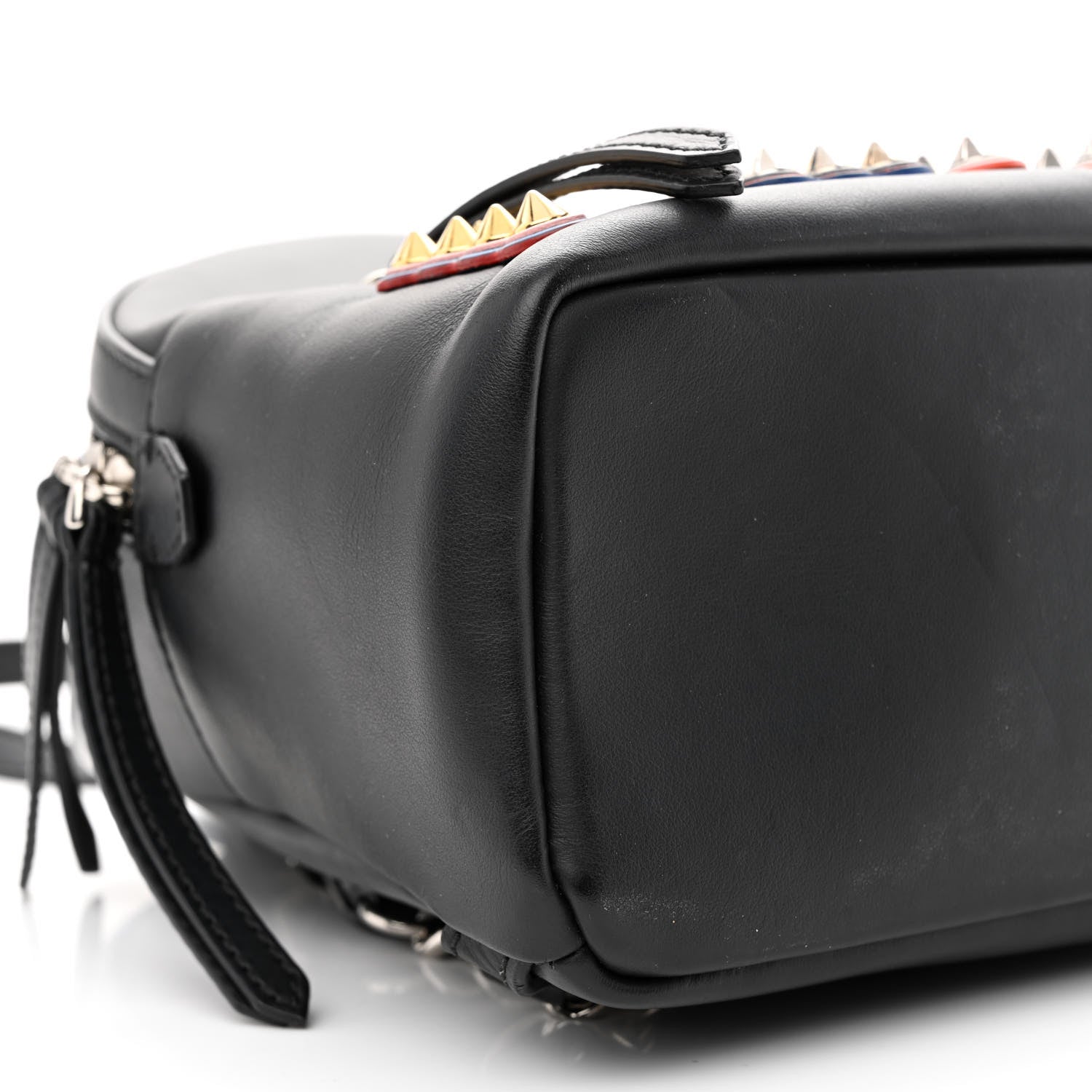 Fendi Vitello Century Fun Fair Metal Studded Mini Backpack Black Multicolor 9 of 12