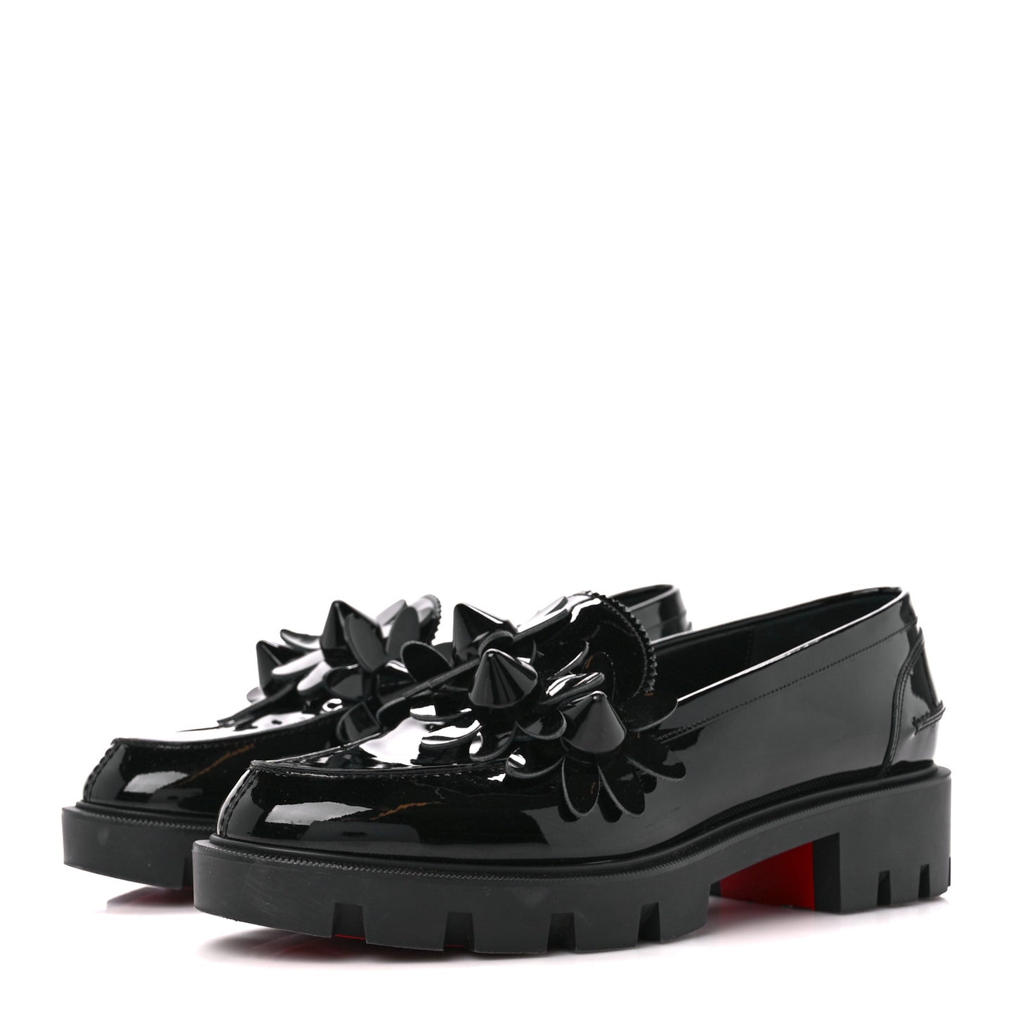 Patent Daisy Loafers 38 Black