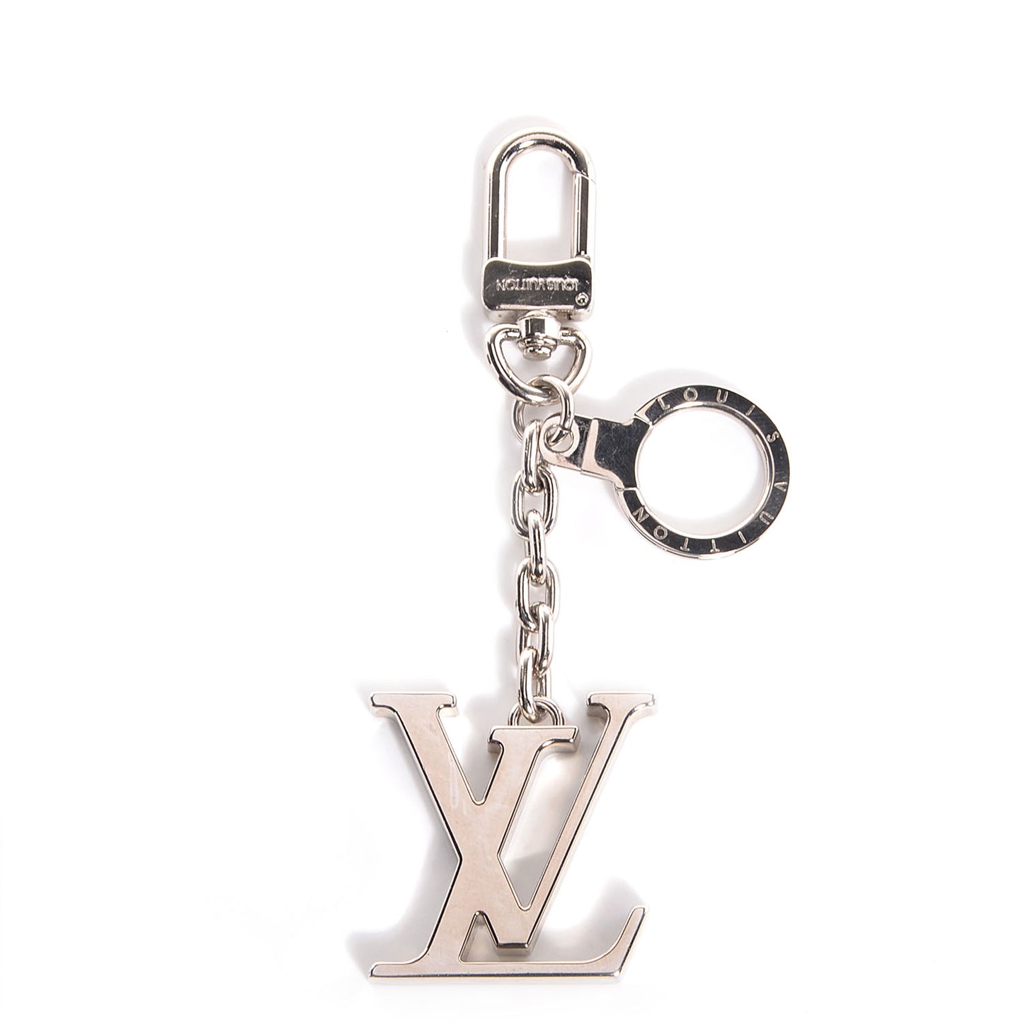 LV Initials Key Holder Silver
