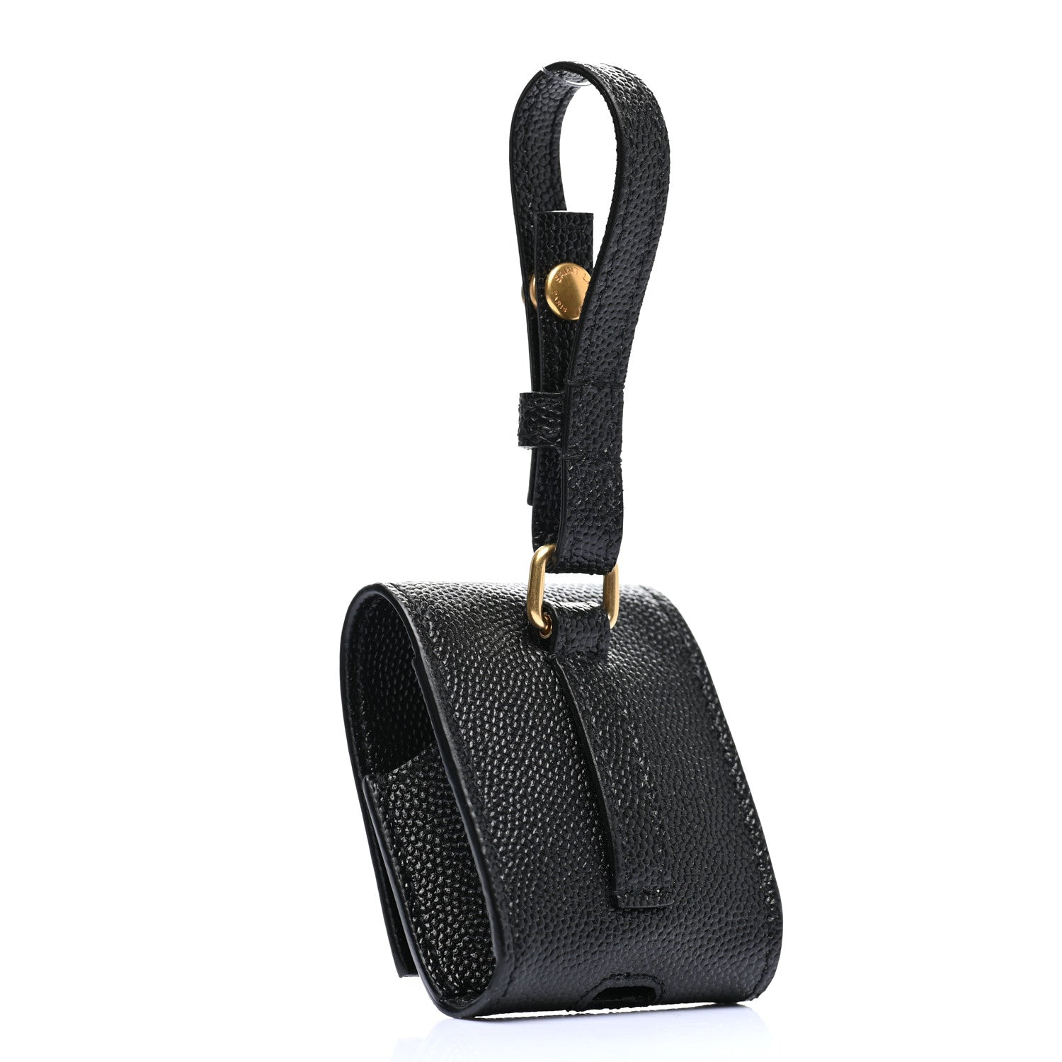 Saint Laurent Grain De Poudre Monogram Airpods Case Black 3 of 8