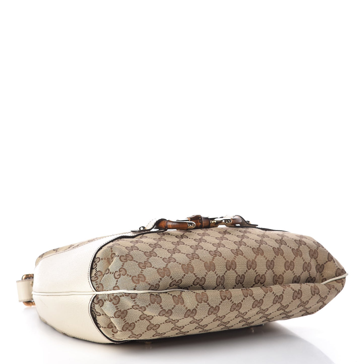 Monogram Calfskin Horsebit Hobo Off White
