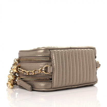 Chanel Metallic Lambskin Mini Coco Boy Camera Case Dark Gold 4 of 13