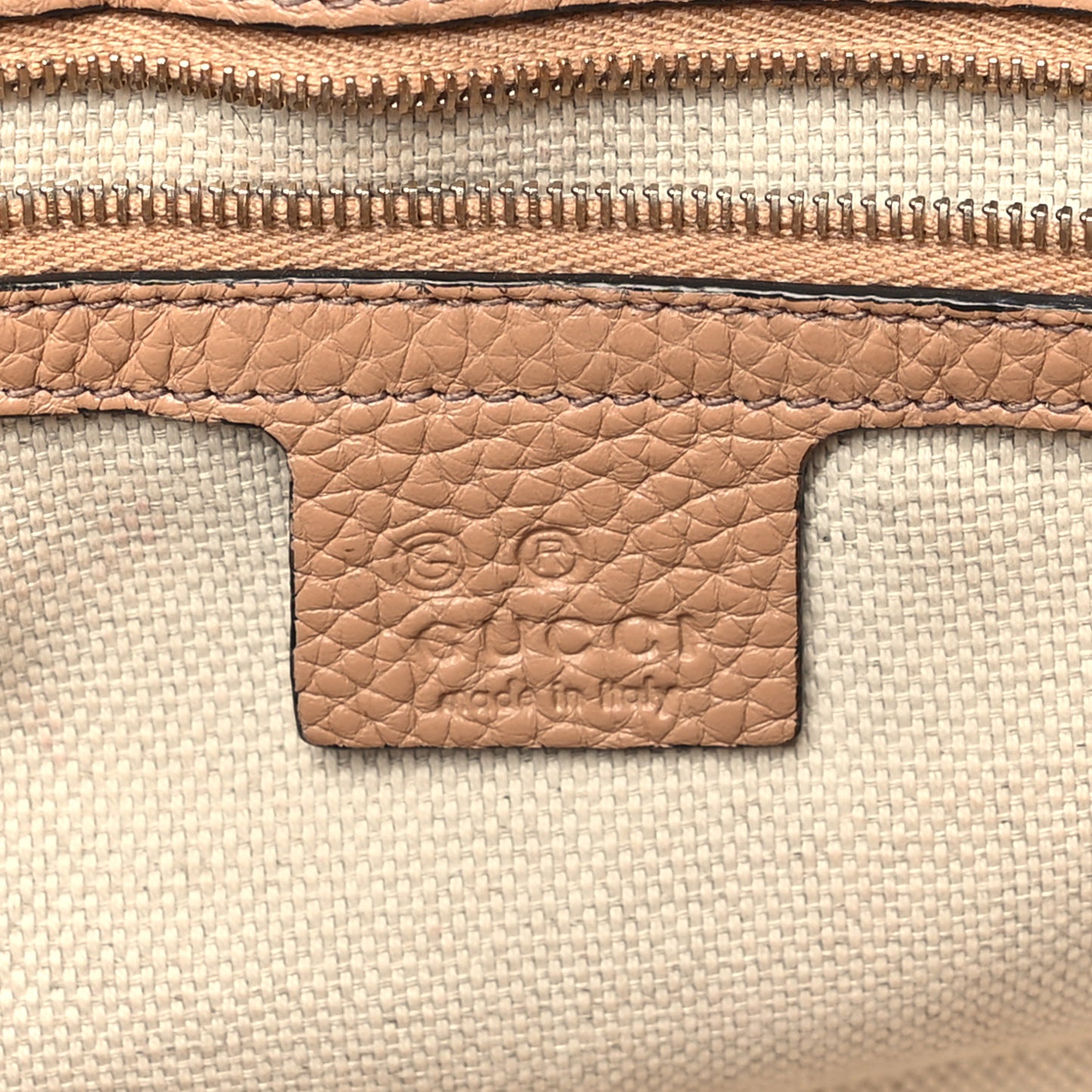 Pebbled Calfskin Medium Soho Flap Crossbody Camelia