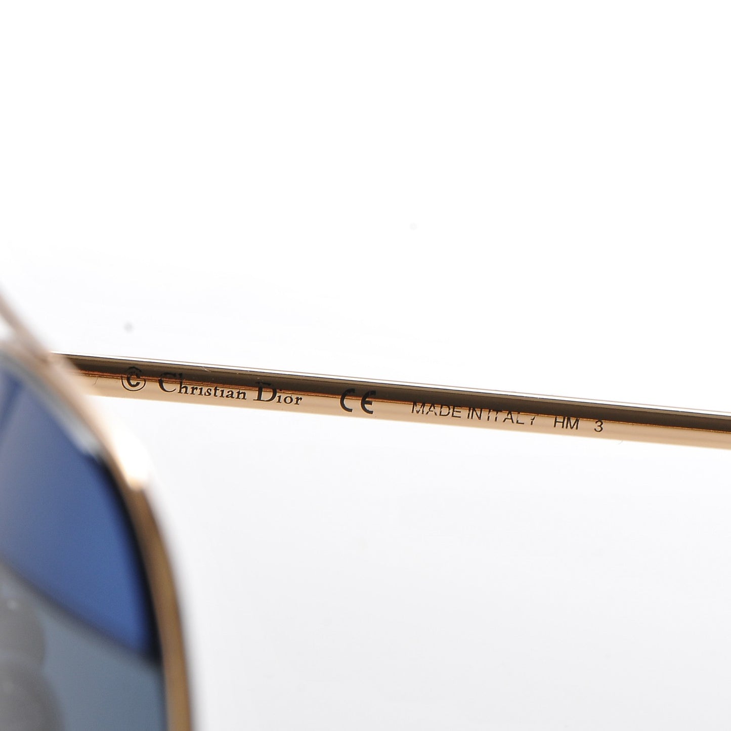 Split 1 Aviator Sunglasses Navy Gold
