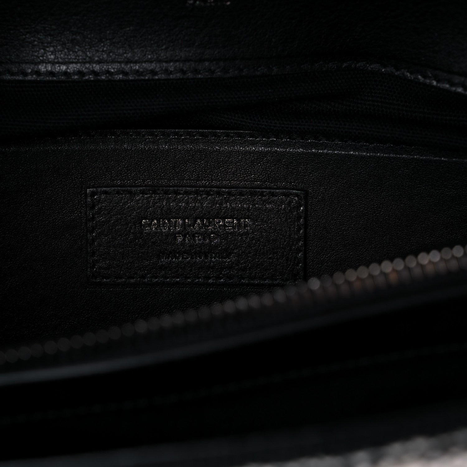 Saint Laurent Berber Chevron Tassel Monogram Large College Bag Black 7 of 10
