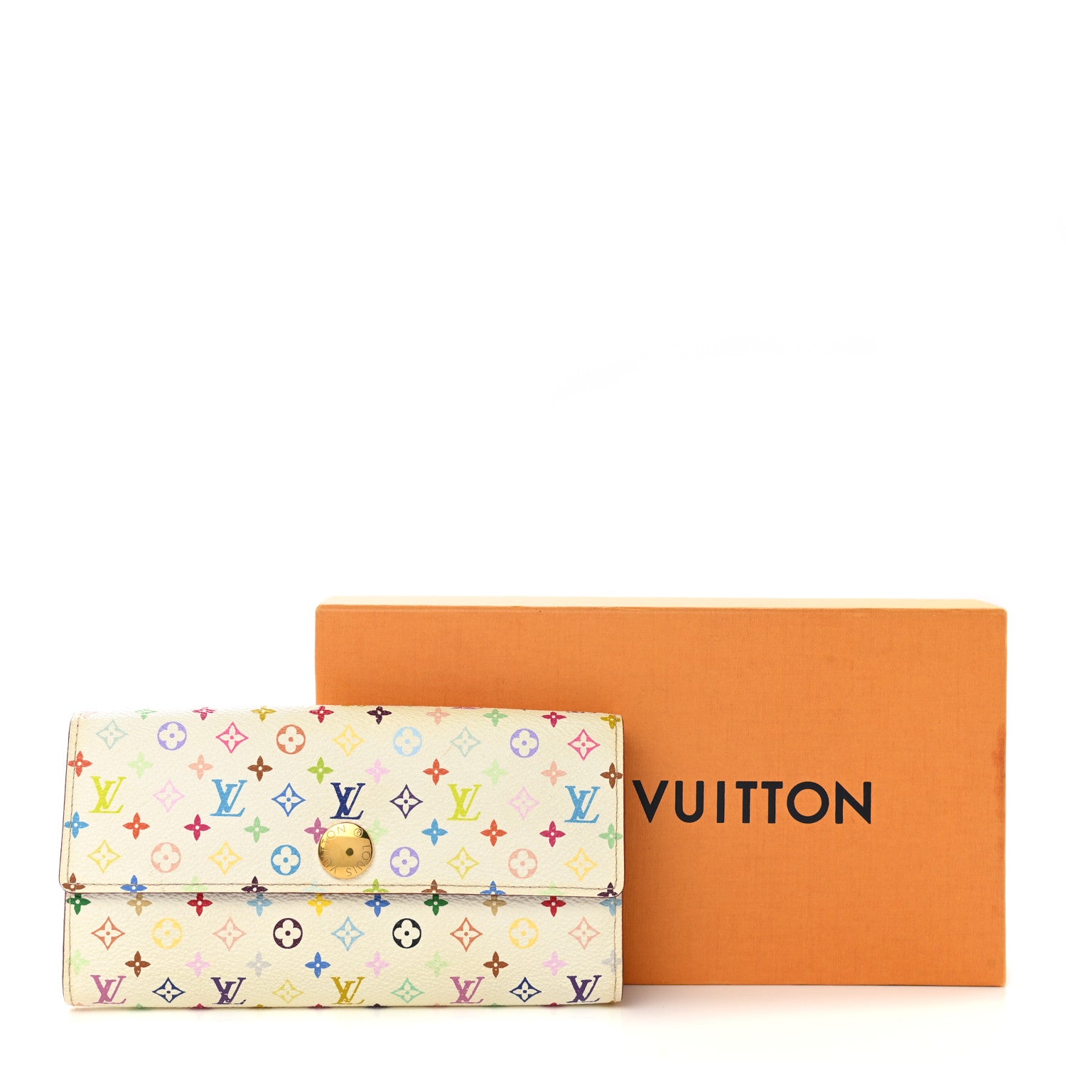 Louis Vuitton Monogram Multicolor Sarah Wallet White Eglantine 9 of 9