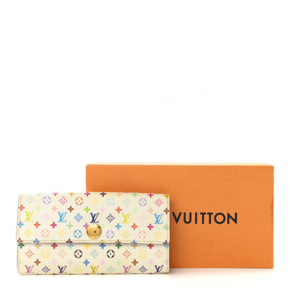 Louis Vuitton Monogram Multicolor Sarah Wallet White Eglantine 9 of 9