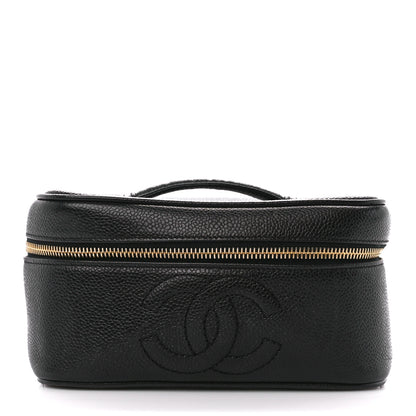 Chanel Caviar Vanity Cosmetic Case Black 1 of 10