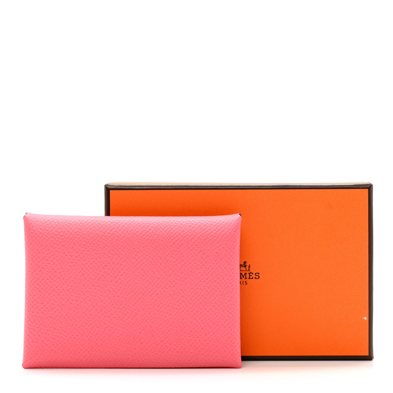 Hermes Epsom Calvi Duo Card Case Rose Azalee 7 of 7