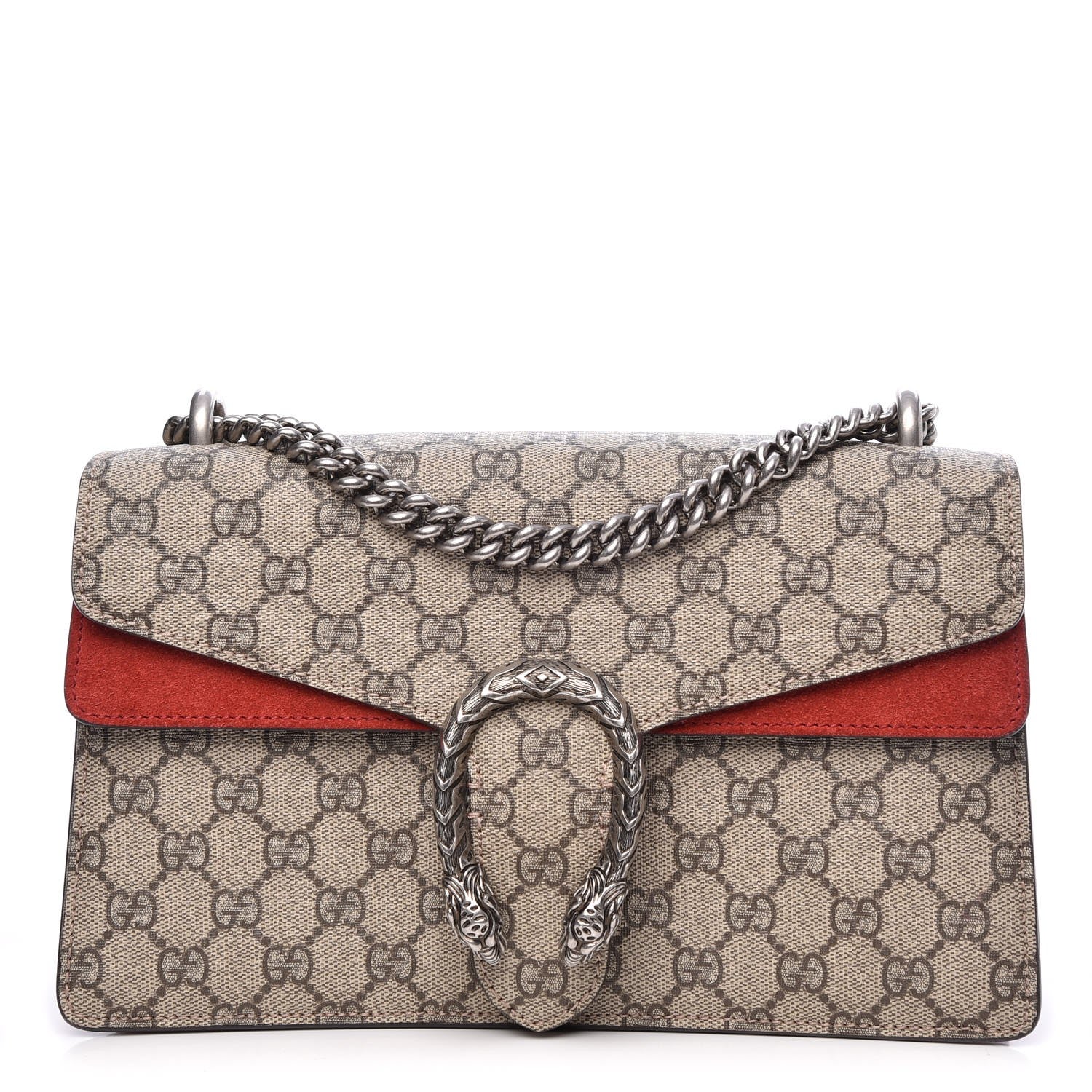 Gucci GG Supreme Monogram Small Dionysus Shoulder Bag Red 1 of 9