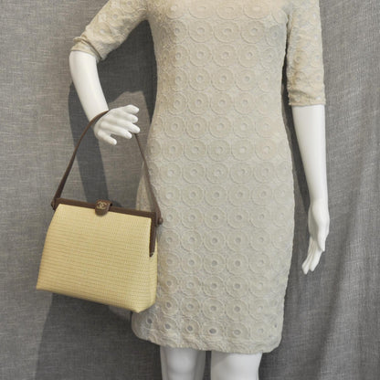Chanel Woven Straw Raffia Framed Bag 2 of 10