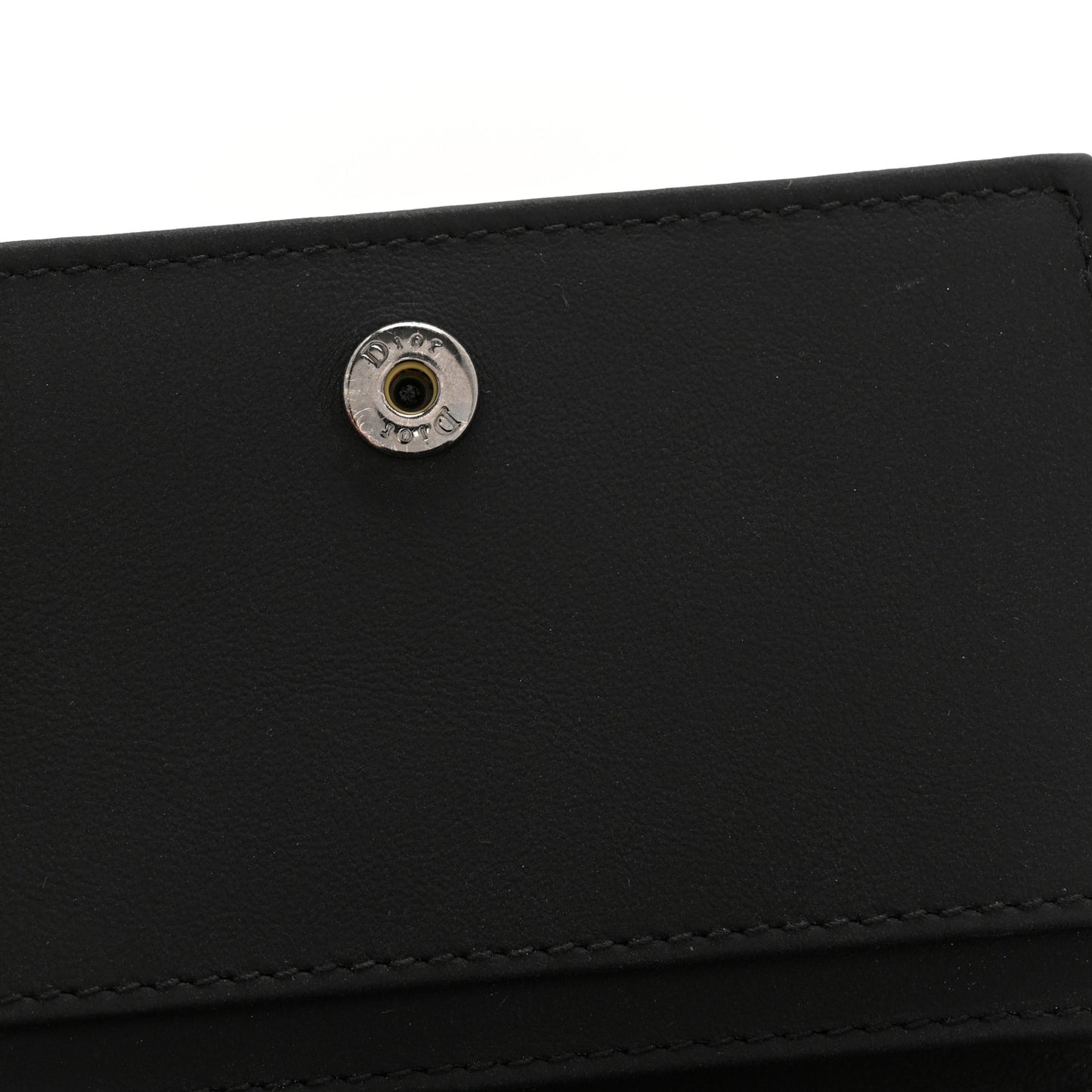 Ultra Matte Calfskin Small Lady Dior Flap Card Holder Black