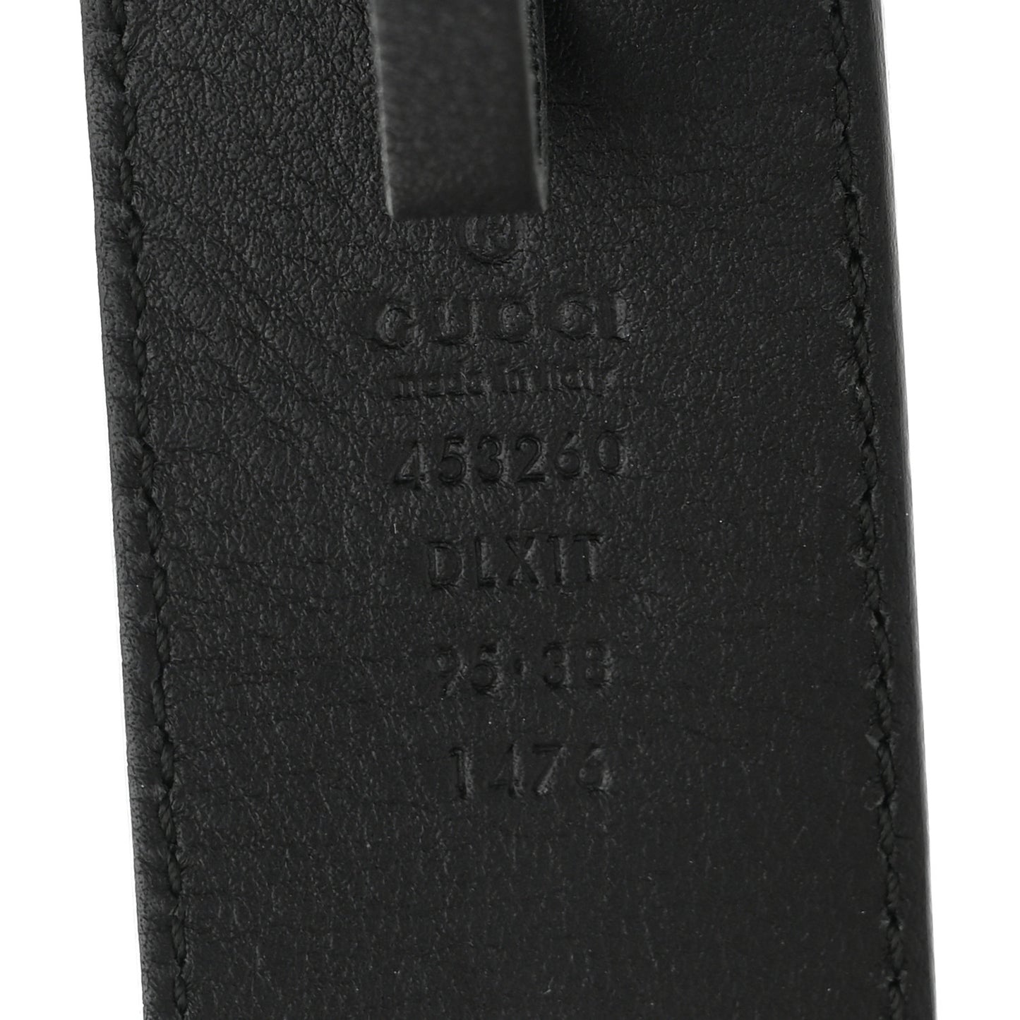 Moon Calfskin Pearl Double G 40mm Belt 95 38 Black Cream
