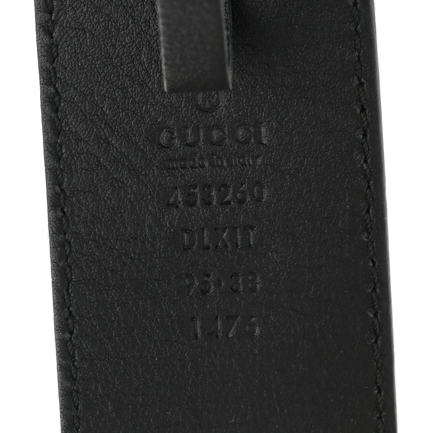 Gucci Moon Calfskin Pearl Double G 40mm Belt 95 38 Black Cream 3 of 5