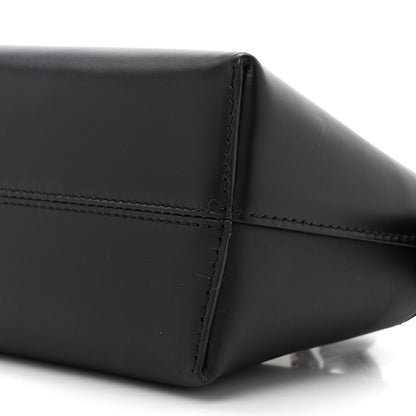 Fendi Vitello King Plexiglass Logo Embossed Mini By The Way Top Handle Boston Bag Black White 10 of 10