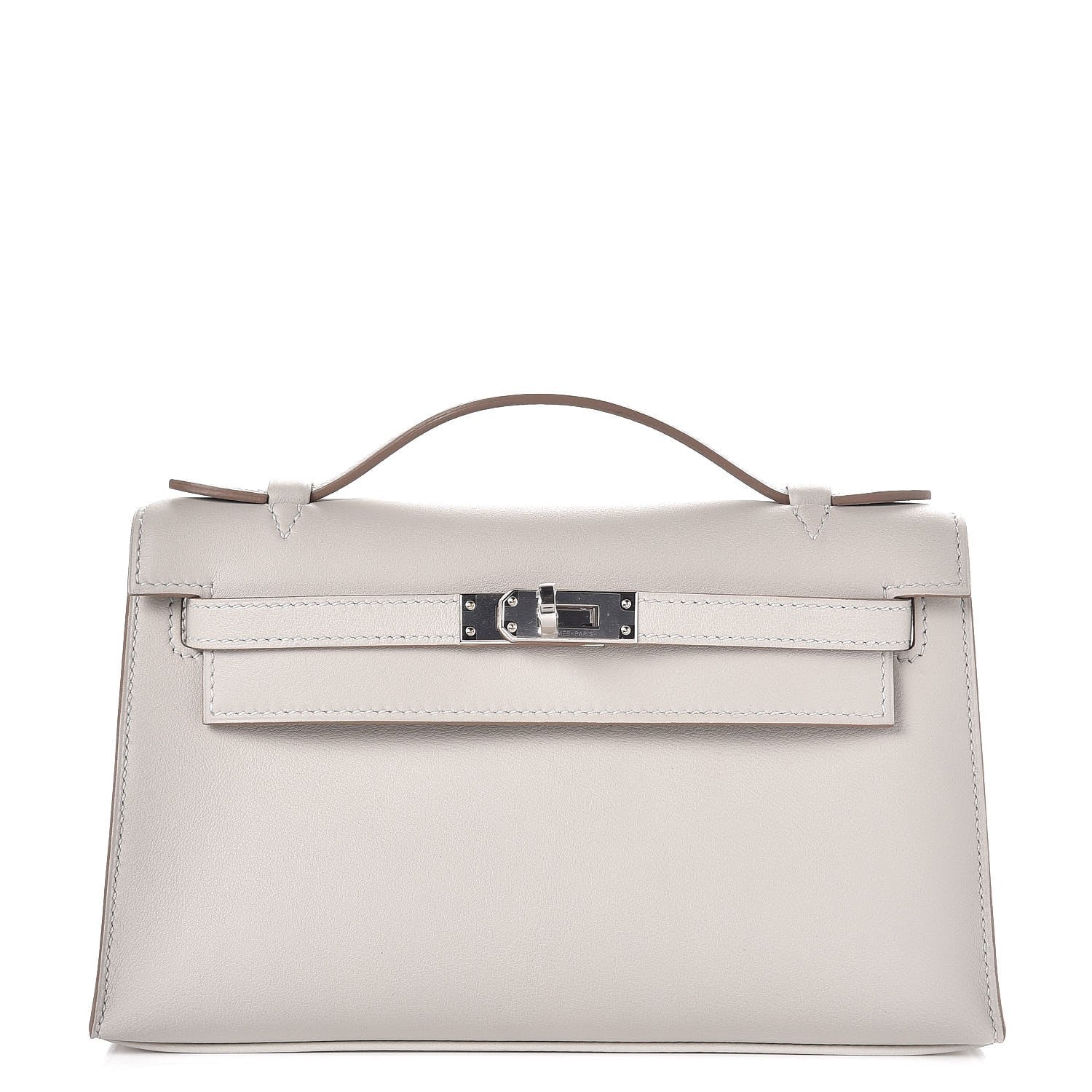 Hermes Swift Kelly Pochette Clutch Gris Perle 1 of 26