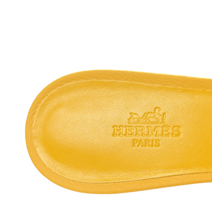 Hermes Epsom Oasis Sandals 37 Bouton D'Or 7 of 8