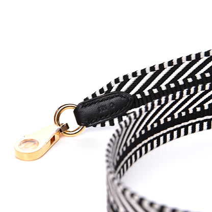 Hermes Toile Swift 25mm Sangle Cavale Shoulder Strap Black Ecru 4 of 6