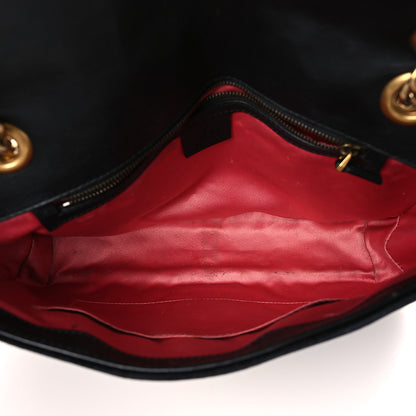 Gucci Velvet Matelasse Medium GG Marmont Shoulder Bag Black 5 of 9