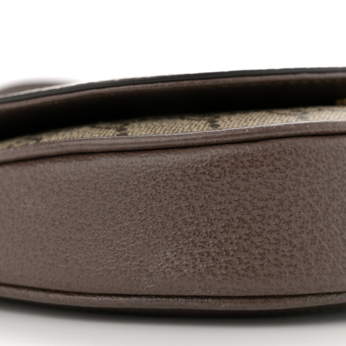 GG Supreme Monogram Textured Dollar Calfskin Web Mini Ophidia Flap Shoulder Bag Beige Ebony New Acero