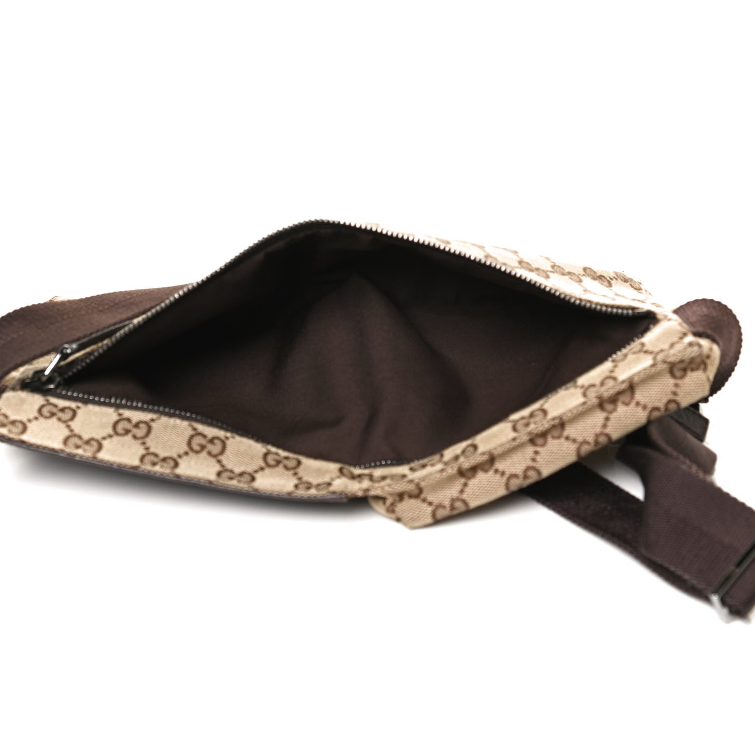 Gucci GG Monogram Double Pocket Belt Bag Dark Brown 5 of 11