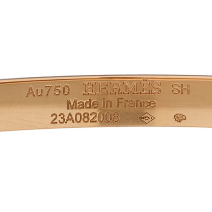 Hermes 18K Rose Gold Diamond PM Kelly Bracelet SH 3 of 4