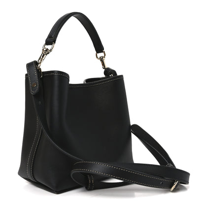Gucci GG Calfskin Emblem Mini Bucket Bag Black 3 of 9