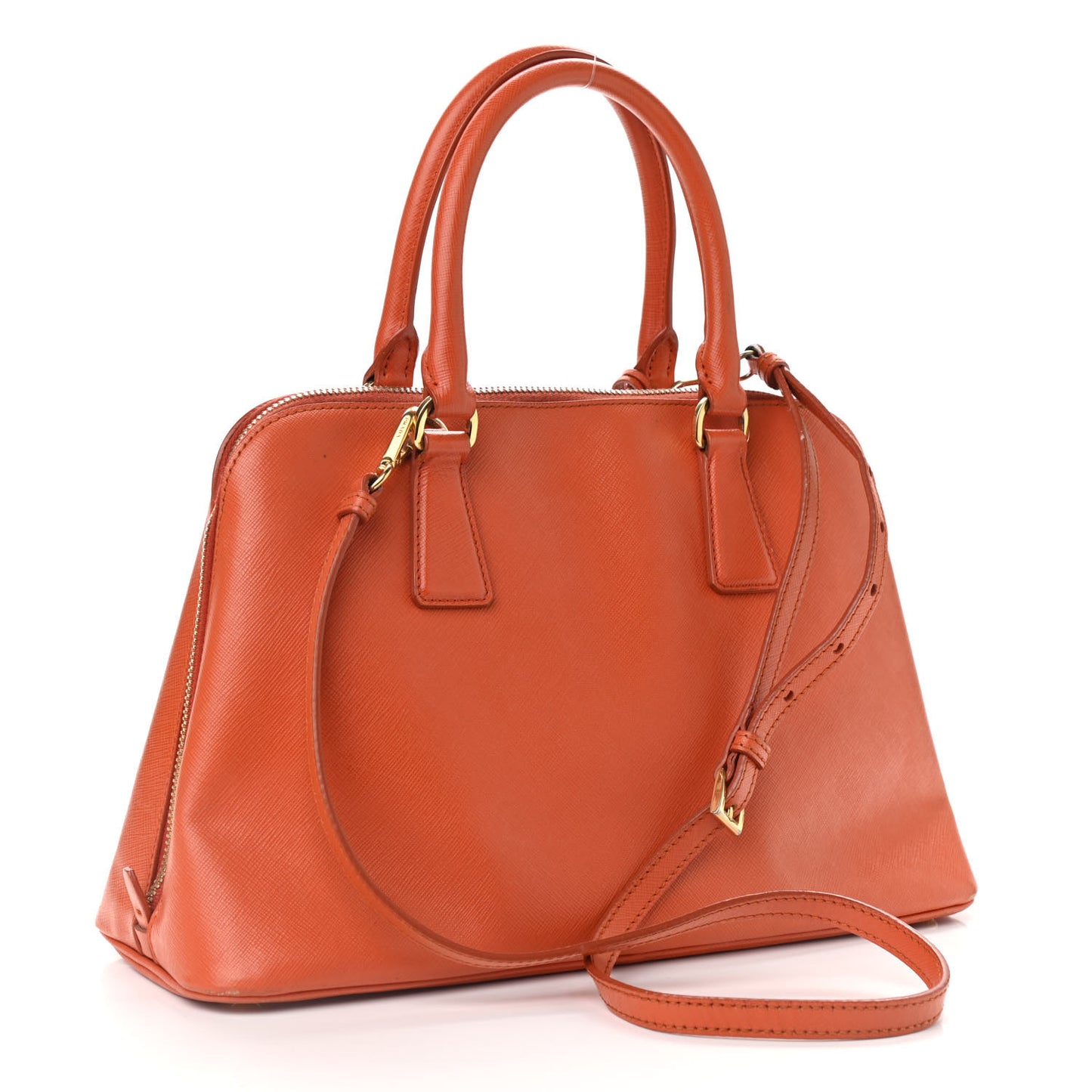 Saffiano Lux Medium Promenade Tote Papaya