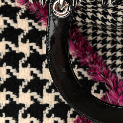 Christian Dior Patent Tweed Fringe Patchwork Lady Dior Black Multicolor 11 of 13