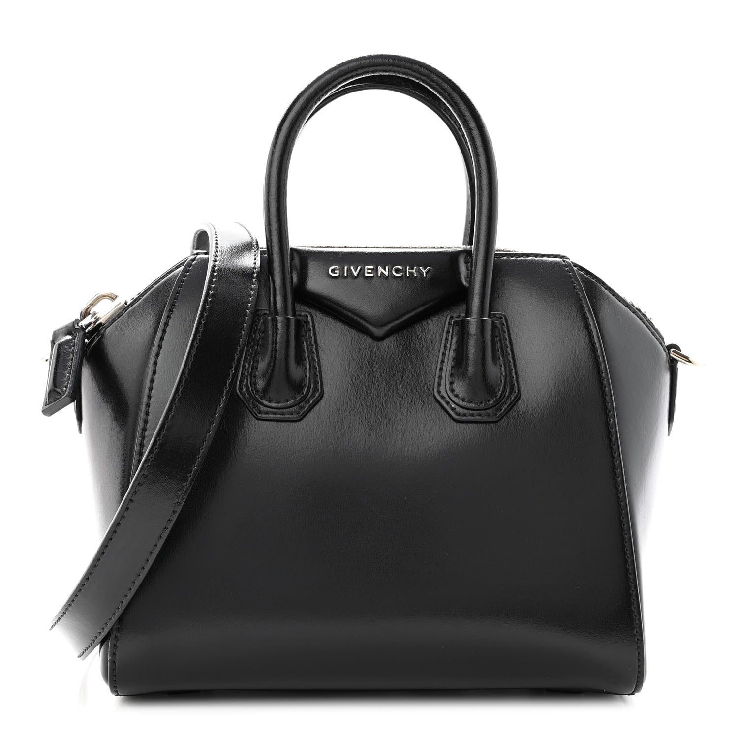 Givenchy Shiny Lord Calfskin Mini Antigona Black 1 of 10