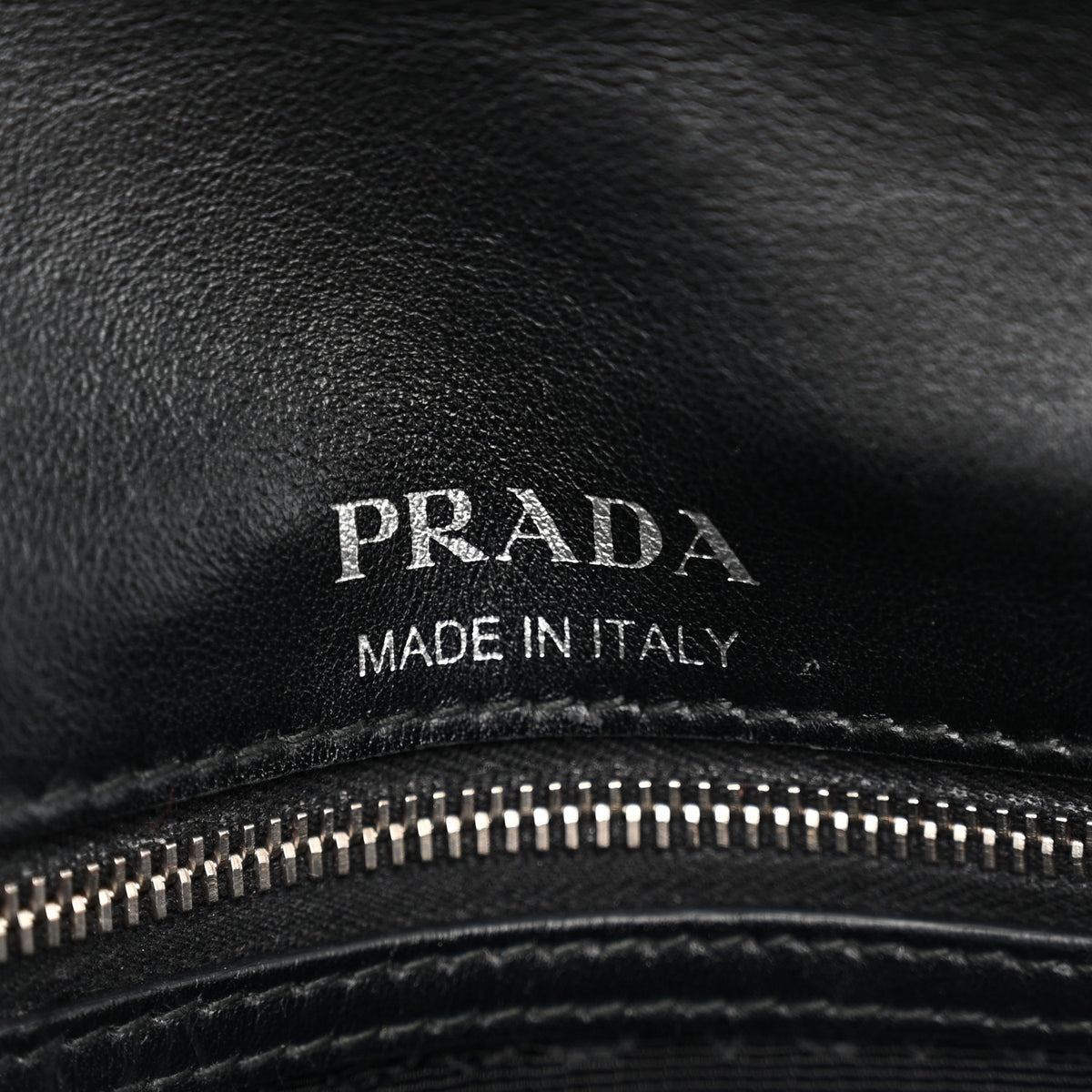 Prada Soft Calfskin Impunture Diagramme Medium Chain Flap Shoulder Bag Black 7 of 12