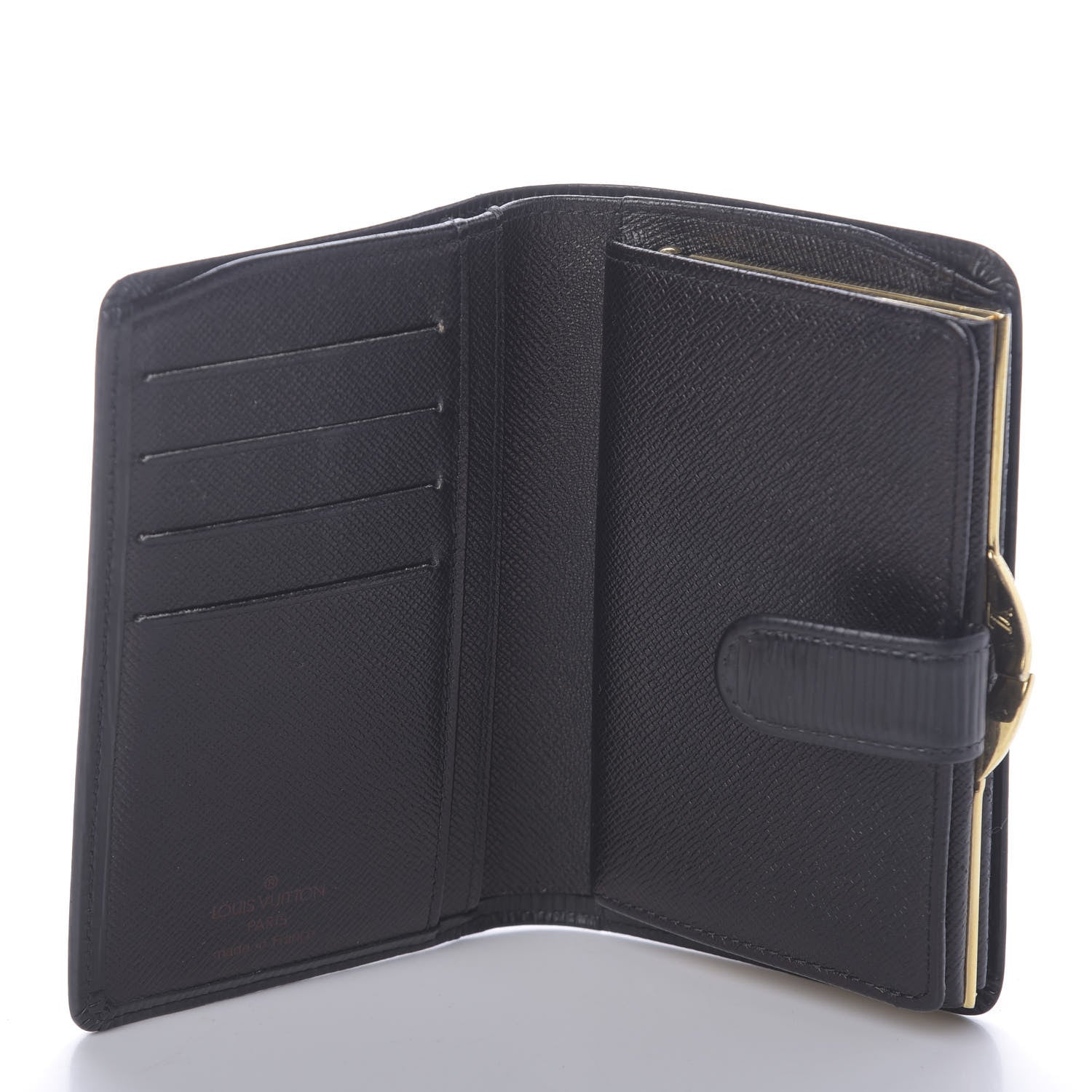 Louis Vuitton Epi French Purse Wallet Black 5 of 6