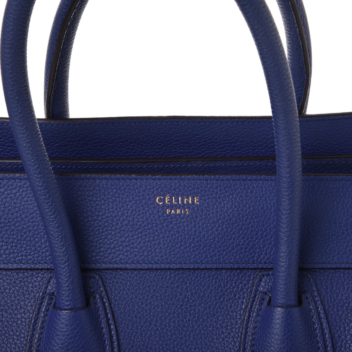 Drummed Calfskin Mini Luggage Indigo