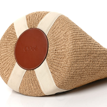 Chloe Raffia Large Woody Tote White 8 of 8