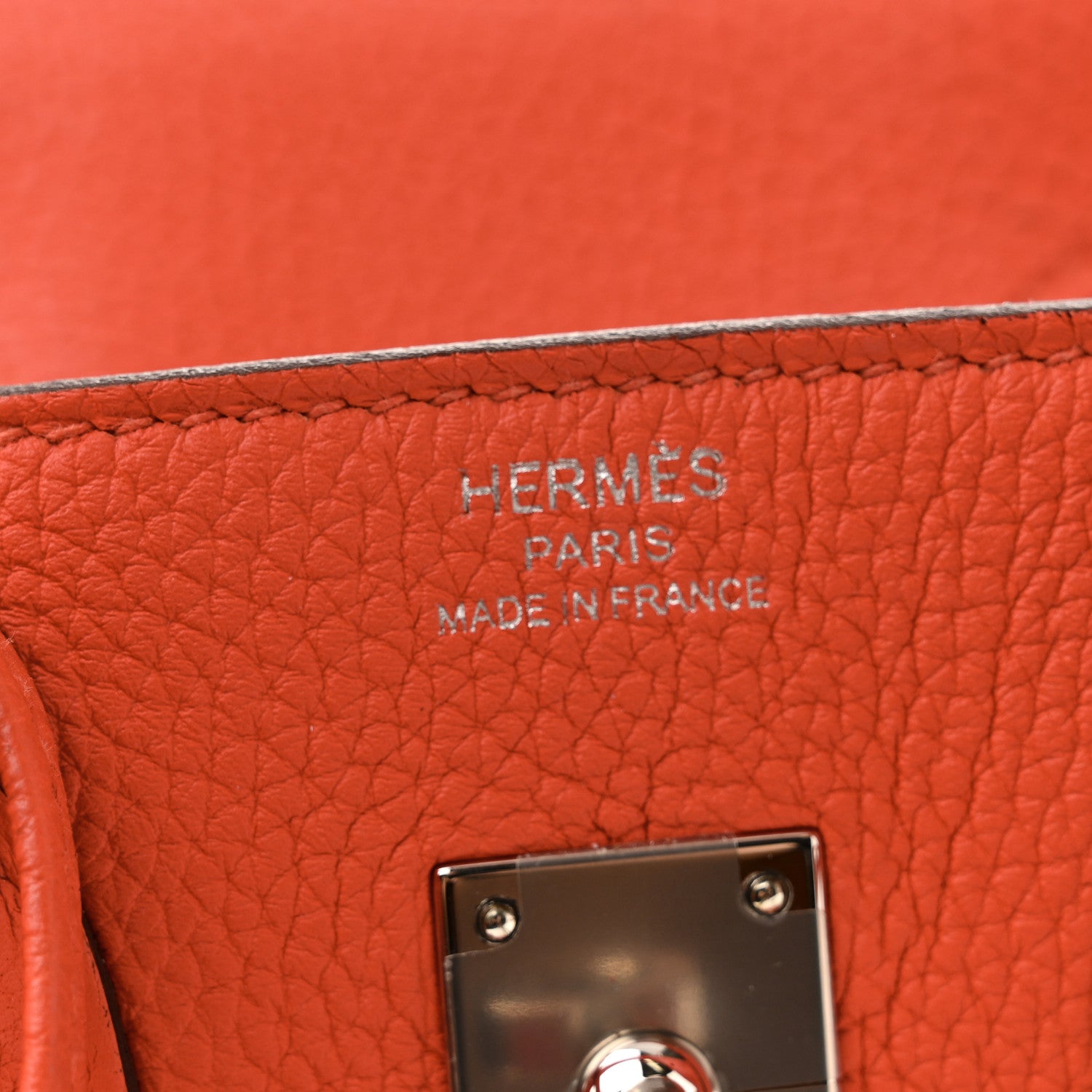 Hermes Togo Birkin 25 Orange Poppy 6 of 13