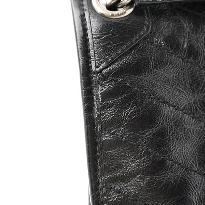 Saint Laurent Crinkled Calfskin Matelasse Monogram Medium Niki Chain Satchel Black 12 of 12